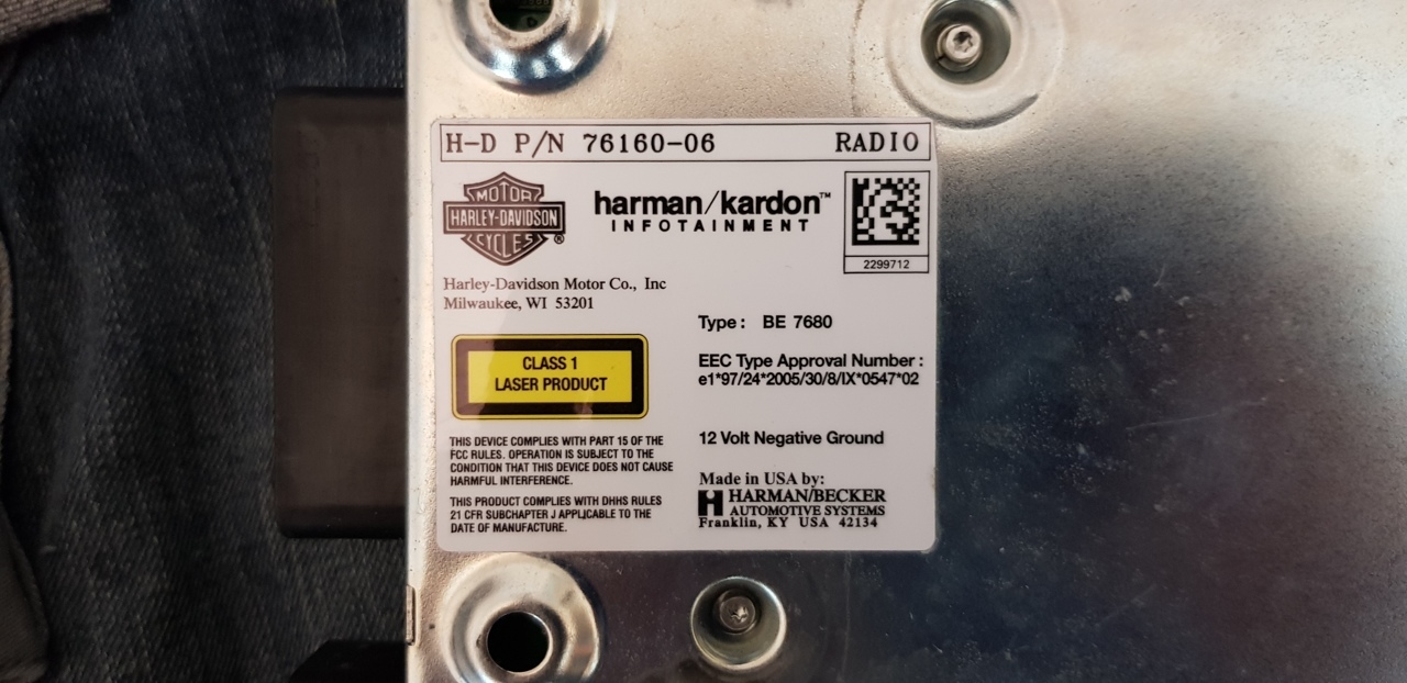 Radio Harman Kardon Ton Geht Immer Wieder Aus S 1 Milwaukee V Twin Harley Davidson Forum Community